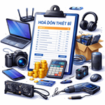 Hợp đồng mua bán thiết bị, biên bản bàn giao, hoá đơn thiết bị